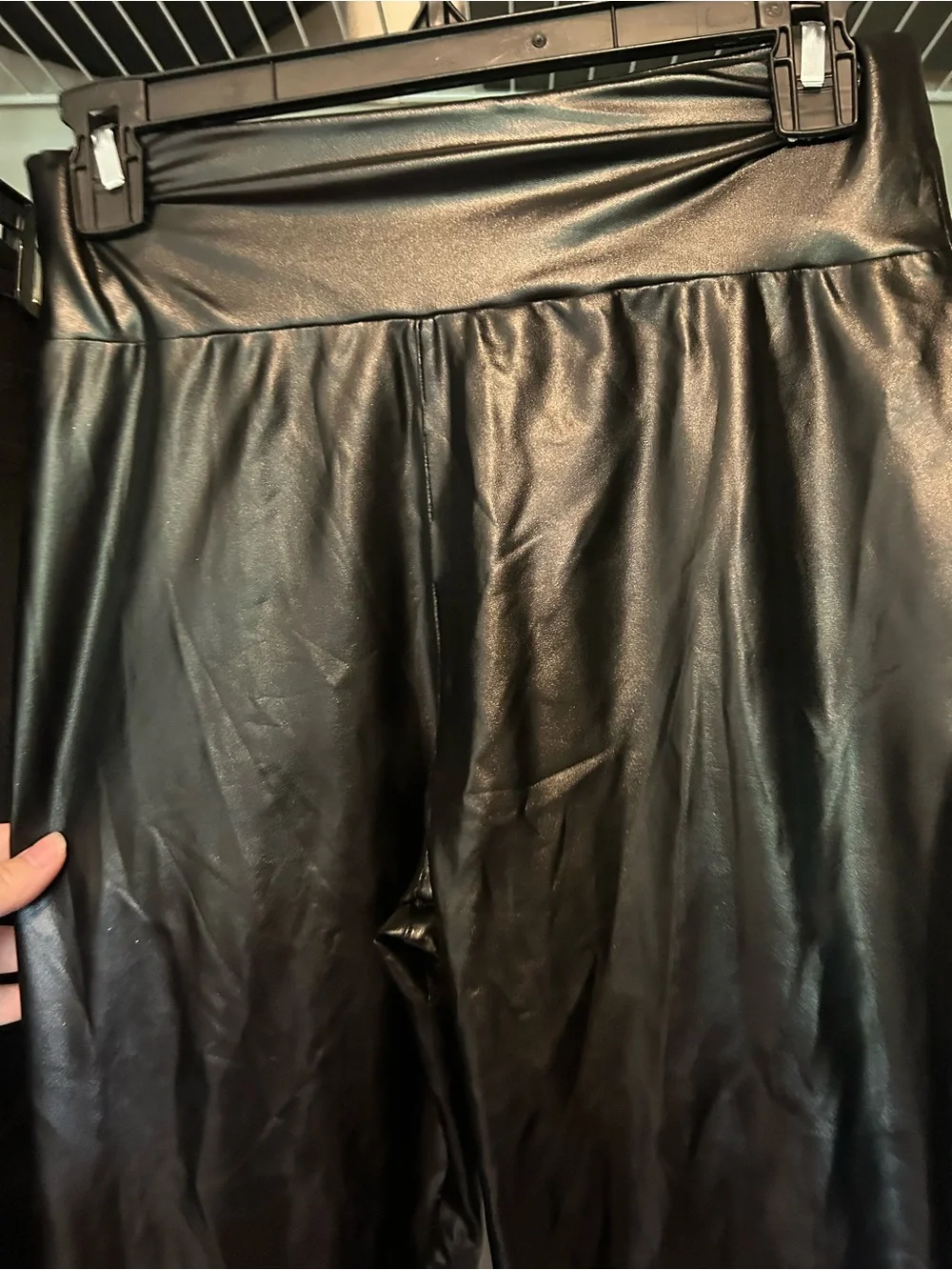 Black Faux Leather & Knit Pants Bundle